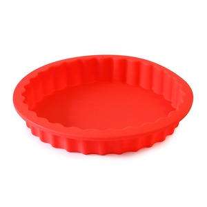 Moule à tarte coloré pour enfant - Antiadhésif - Très résistant - 20 cm - Rouge