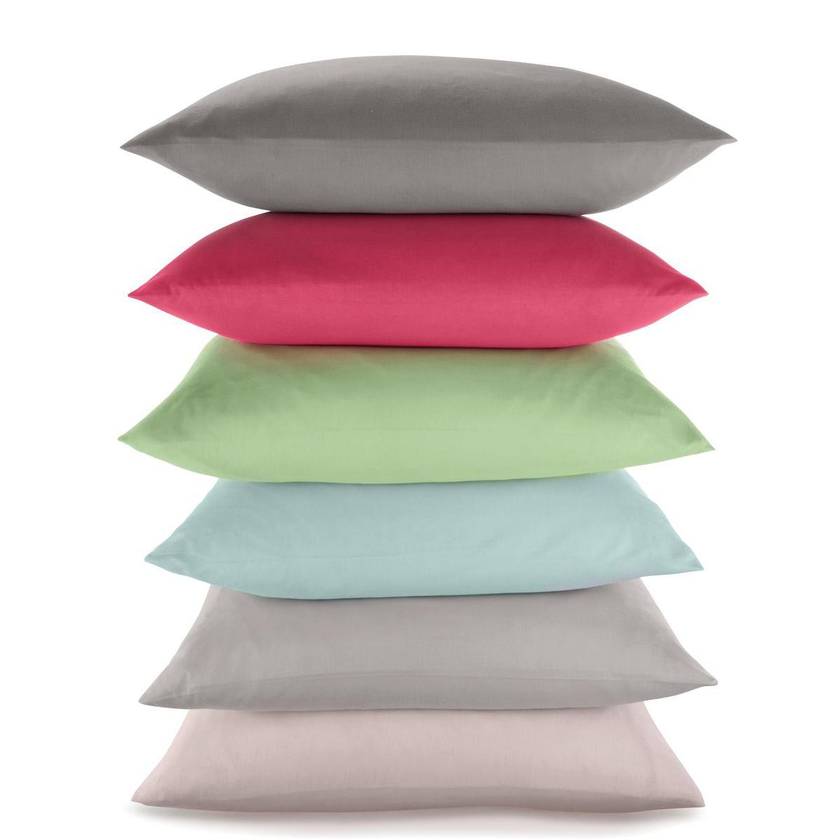 Taie d'oreiller - Polyester - Coton - Différents coloris
