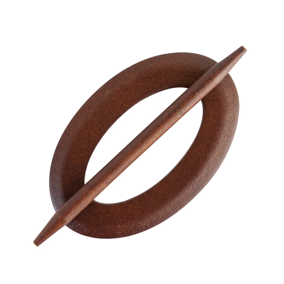 Embrasse ovale en bois - 6,5 x 10 cm - Tige 13 cm - Chêne Embrasse ovale en bois - 6,5 x 10 cm - Tige 13 cm - Chêne