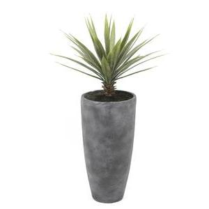 Yucca en pot déco gris - H 106 cm