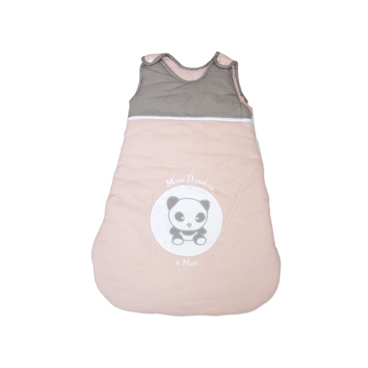 Gigoteuse bébé mon doudou à moi - 45 x 65 cm - Rose et gris
