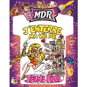 Tee-shirt humoristique Enterrement vie de jeune fille en coton - TU