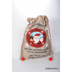 Sac de Noël en jute