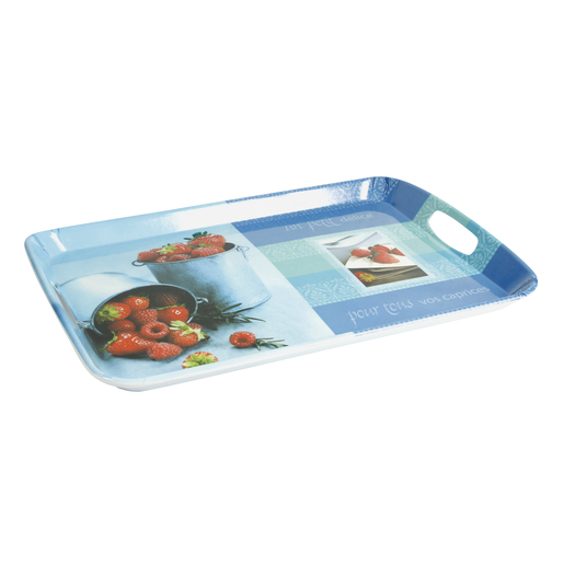 Plateau fraise - Mélamine - 46 x 30 cm - Multicolore Plateau fraise - Mélamine - 46 x 30 cm - Multicolore