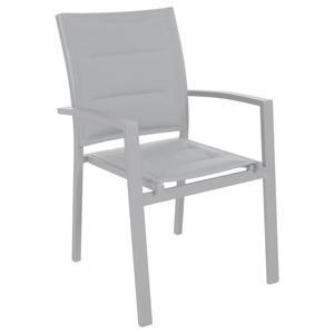 Fauteuil Azua mat - Gris galet et silver