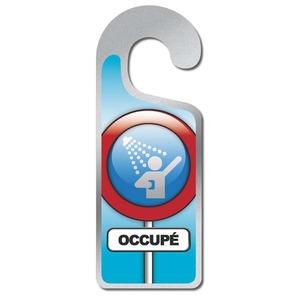 Plaque De Porte Douche Salle De Bain Occupe 8 X 20 Cm