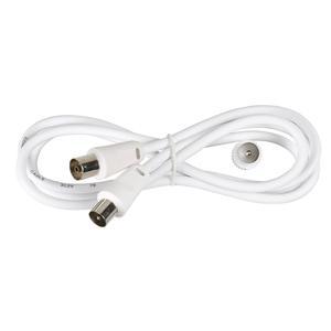 Prolongateur câble TV Mâle/Femelle - L 1.2 m - Blanc