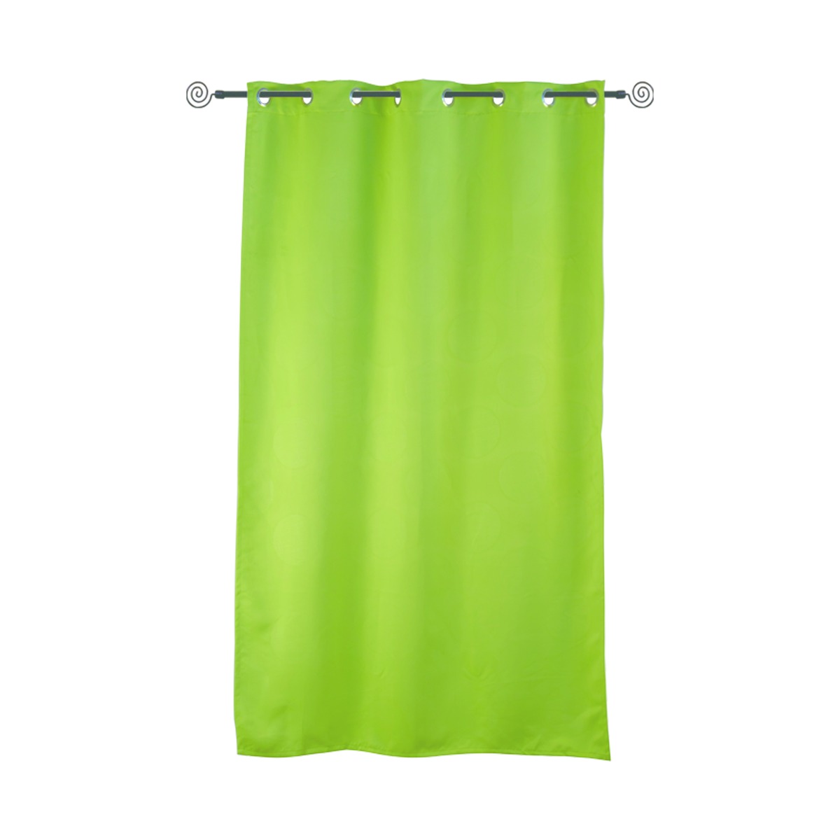 Rideau occultant motif pois à œillets - 140 x 260 cm - vert Rideau occultant motif pois à œillets - 140 x 260 cm - vert