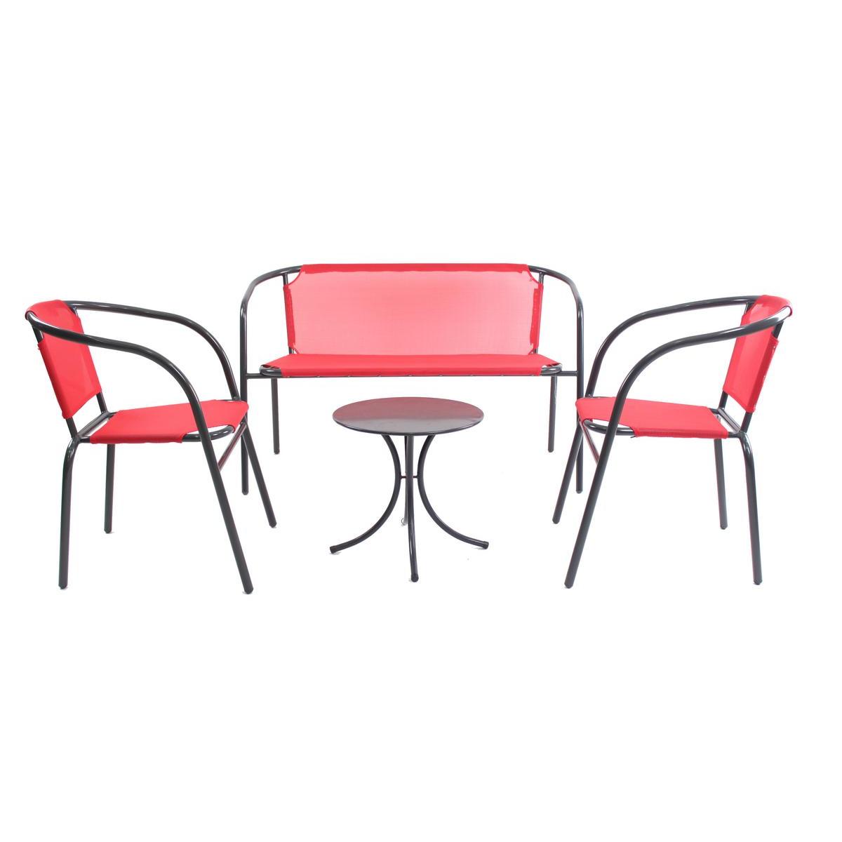 salon de jardin acier textilene rouge salons de jardin la foir fouille