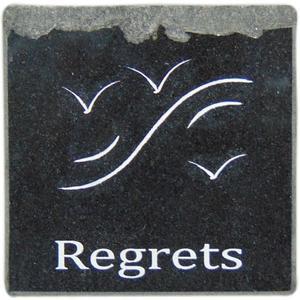 Plaque souvenir en granit - 15 x 15 cm