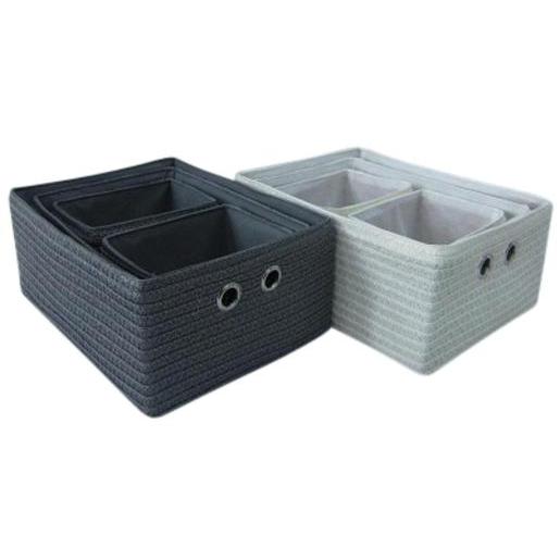 Panier Paille Blanc Gris Paniers Et Boites De Rangement La