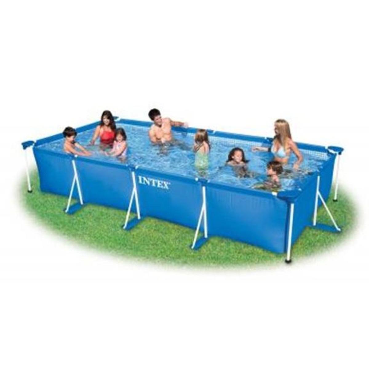 piscine tubulaire rectangulaire epurateur 450 x 84 x 220 cm gris intex piscines autoportantes la foir fouille