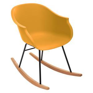 Rocking chair moutarde