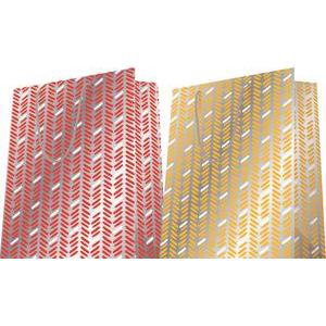 Sac cadeau métallisé petites lignes - 12 x 7 x 15 cm
