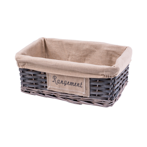 Panier Osier Gris Paniers Et Boites De Rangement La Foir