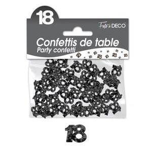 Confettis de table 18 ans noir