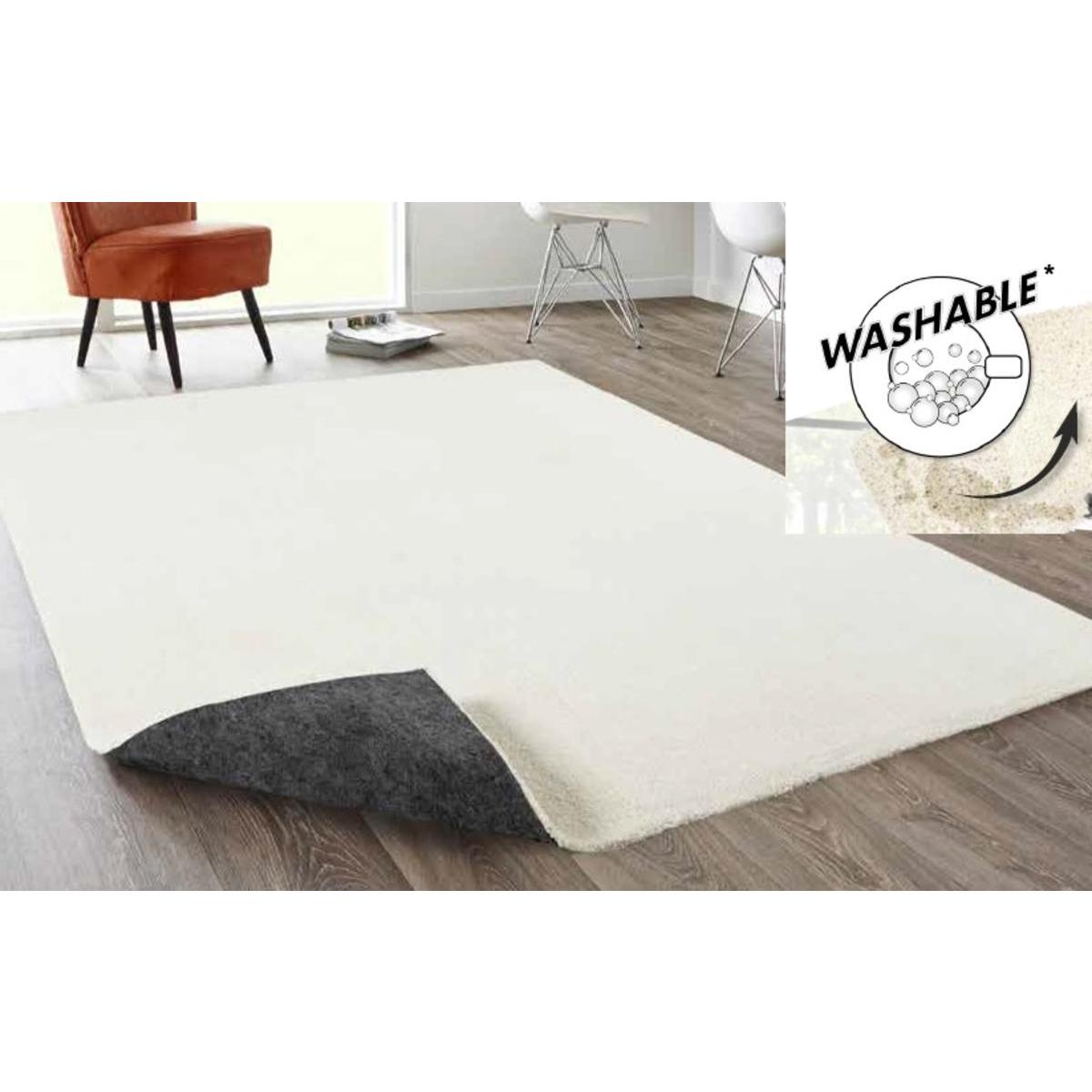 tapis 150 x 200 cm blanc tapis deco la foir fouille
