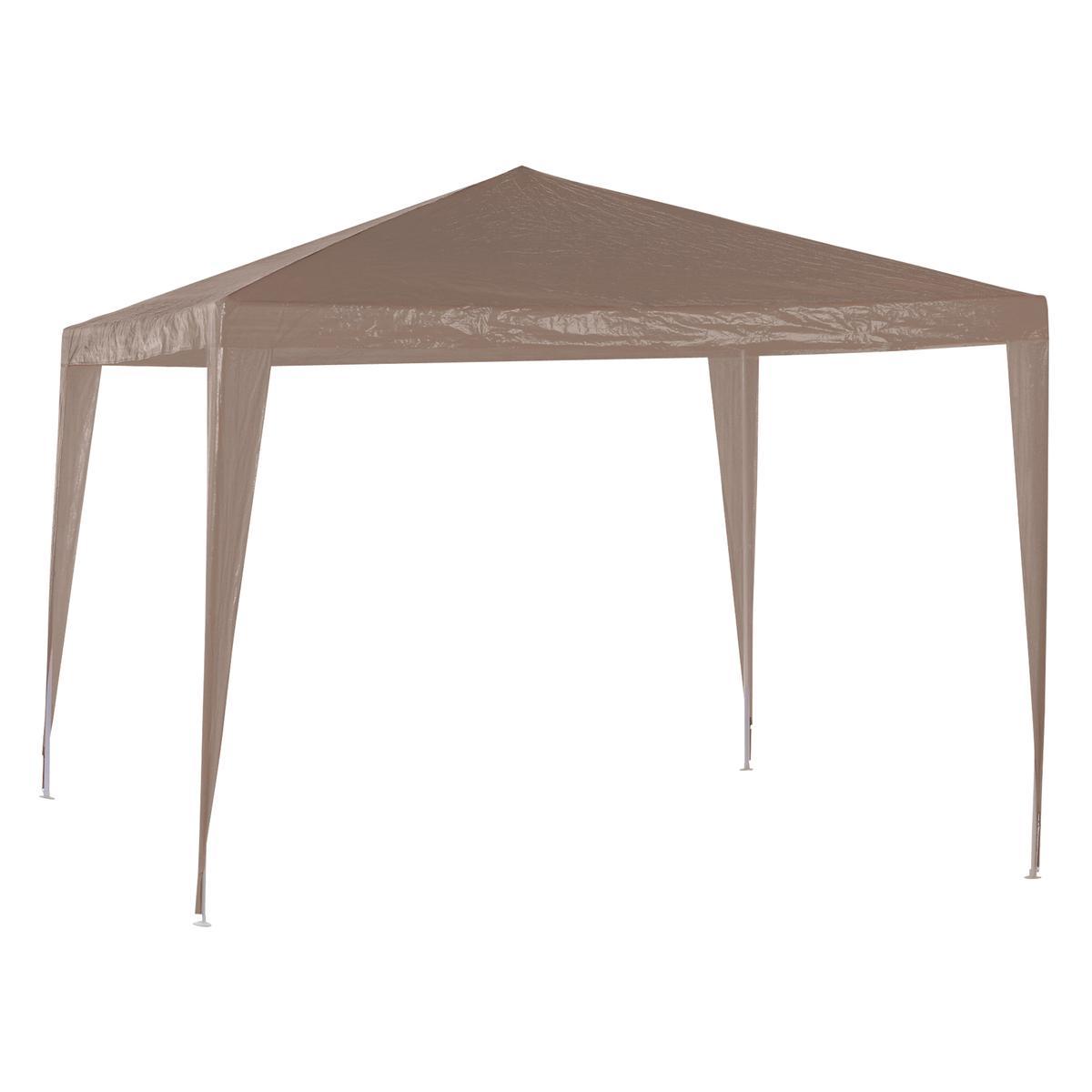 Tonnelle Pépito - 3 x 3 x H 2.4 m - Marron taupe - MOOREA Tonnelle Pépito - 3 x 3 x H 2.4 m - Marron taupe - MOOREA