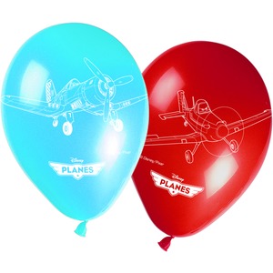 Lot de 8 ballons Planes Disney en film polyester imprimé  - 15 x 21,5 cm - Multicolore