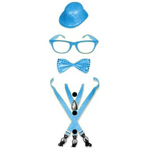 Kit 4 accessoires de déguisement - Bleu