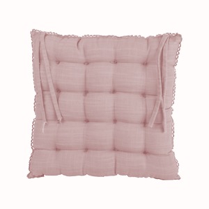 Galette de chaise style boudoir - 40 x 40 cm - Rose