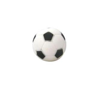 Jouet ballon de foot - Vinyle - Diamètre 7 cm - Blanc et noir
