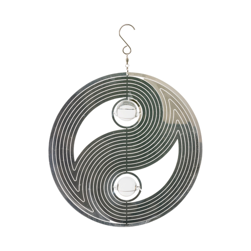 Mobile 3d Yin Yang H 22 Cm Gris Decoration De Jardin La Foir Fouille