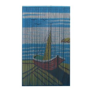 Rideau de porte motif bateau - 90 x 200 cm