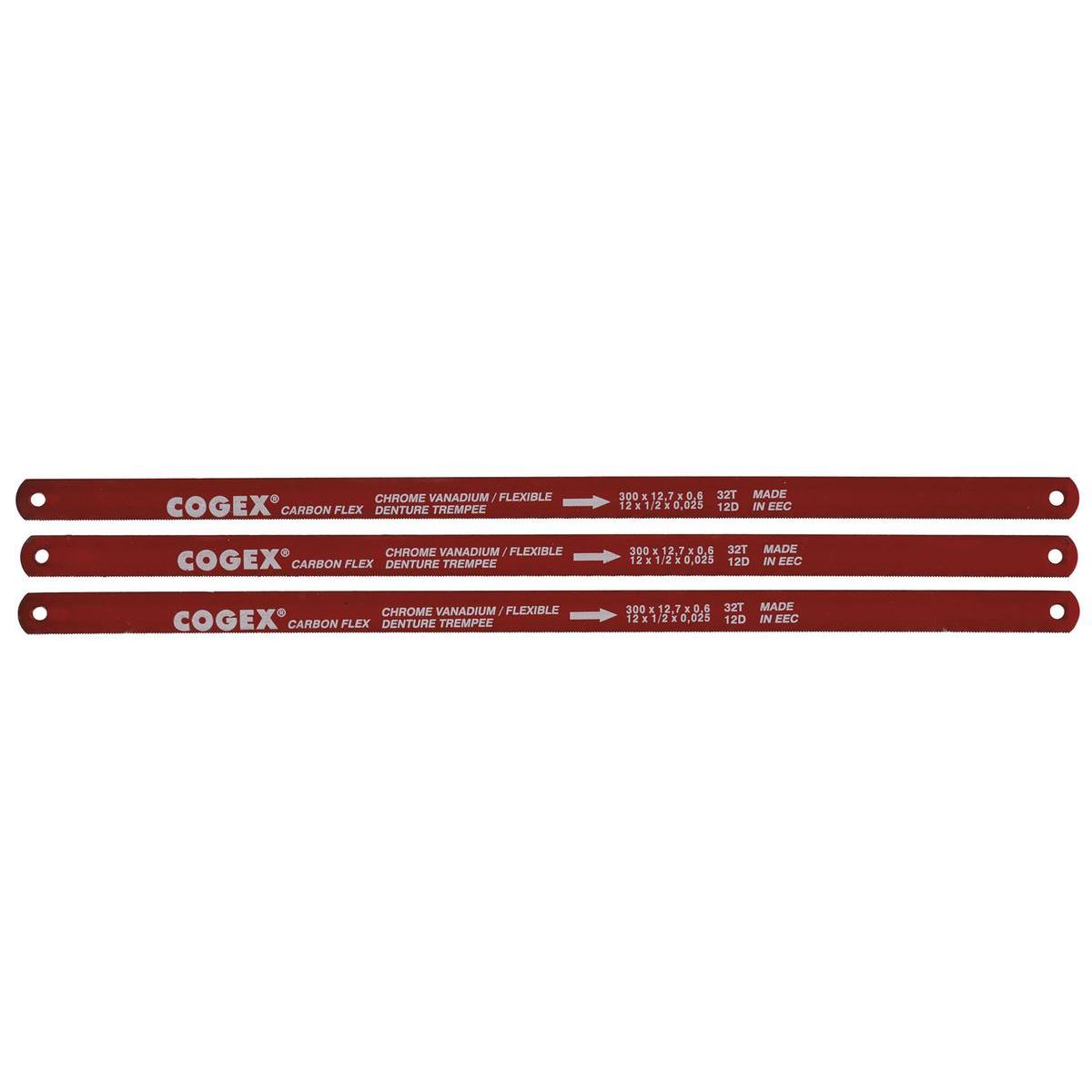 3 lames de scie à métaux - 34 x 1.5 x 4 cm - Rouge 3 lames de scie à métaux - 34 x 1.5 x 4 cm - Rouge