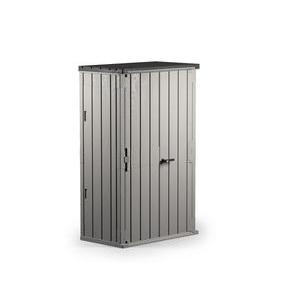 Abri de jardin haut en résine - 1670 L - Gris