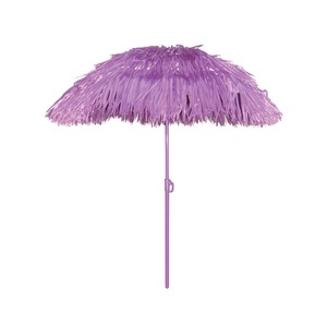 Parasol en rafia pour enfants - diamètre 1 x H 1,2 m - violet