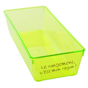 Bac de rangement pour réfrigérateur - 6,5 x 11,5 x 26,5 cm - Vert