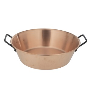 Bassine à confiture en cuivre - 9 L - Diamètre 38 cm - Marron