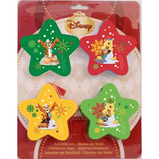 Lot De 4 Suspensions Etoiles Winnie Diametre 8 5 Cm Multicolore Decoration De Sapin De Noel La Foir Fouille