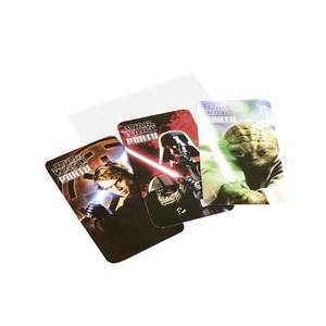 Lot de 6 cartons d'invitations Star Wars - Multicolore