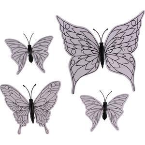 4 papillons aimantés