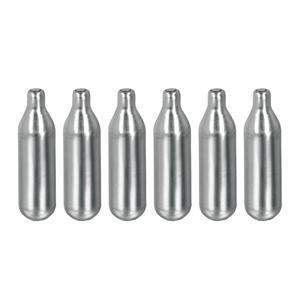 Lot de 6 cartouches d'azote pour siphons - Acier - 22,7 x 9,5 x 2 cm - Gris