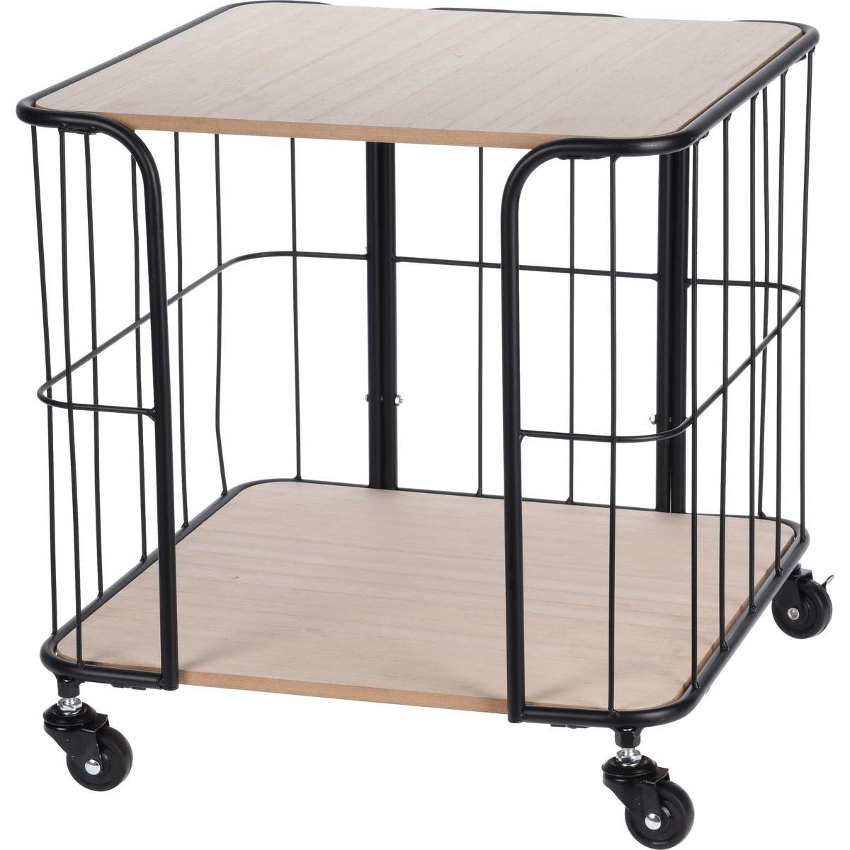 table en metal a roulettes 40 x 40 x h 40 cm mobilier la foir fouille