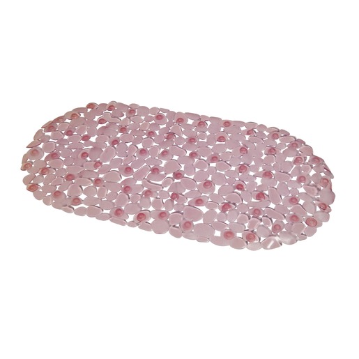 Tapis Fond De Baignoire Anti Glisse Galets 69 X 36 Cm Rose