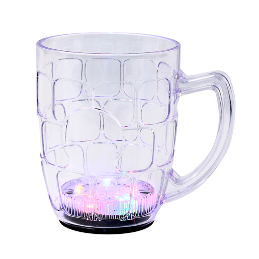 Verre Biere Led Plastique Blanc Accessoires Carnaval La