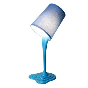 Lampe splash - 14,5 x H 39 cm - Bleu