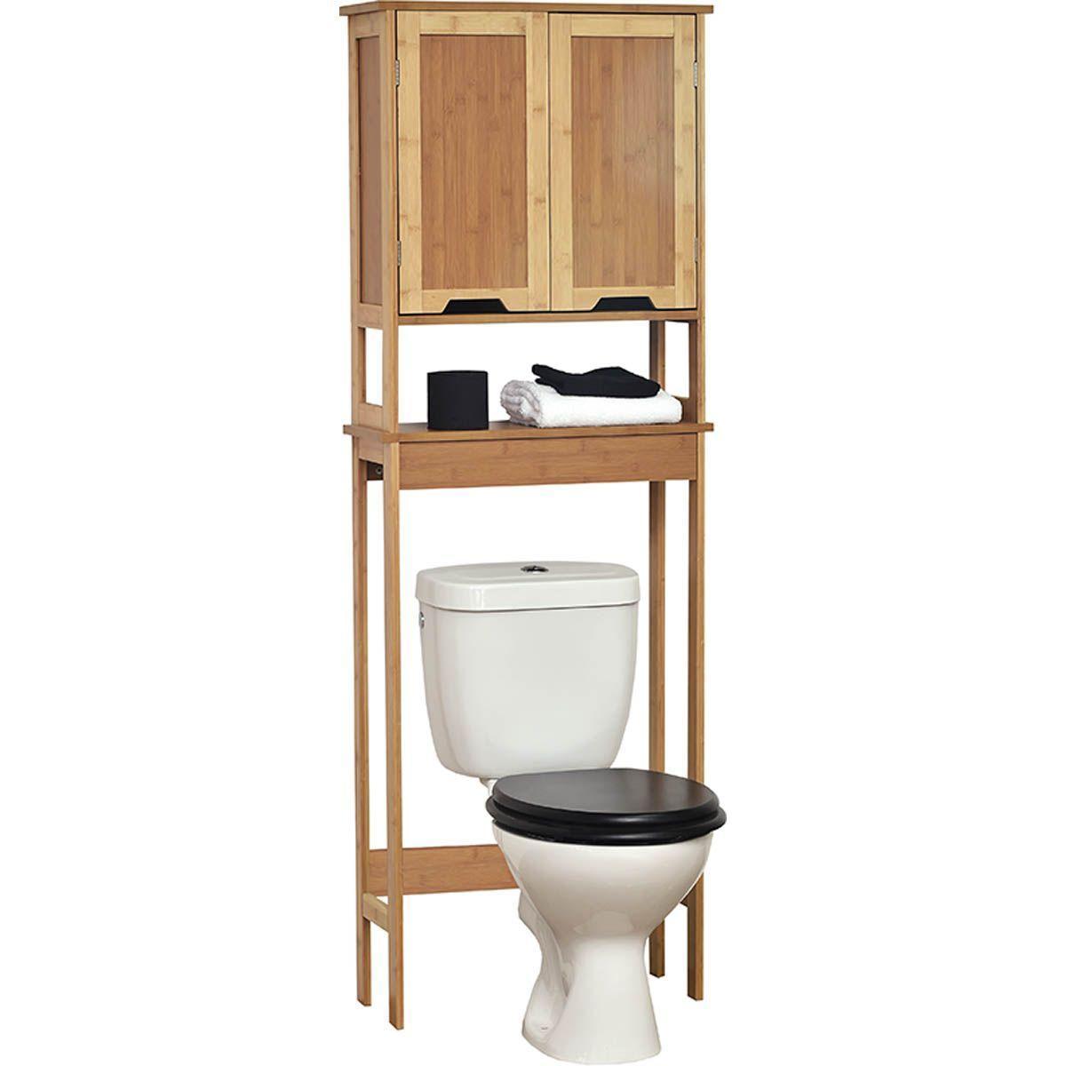 Dessus De Wc Bambou 173 X 60 X 21 5 Cm Marron Meuble De Salle De Bain La Foir Fouille