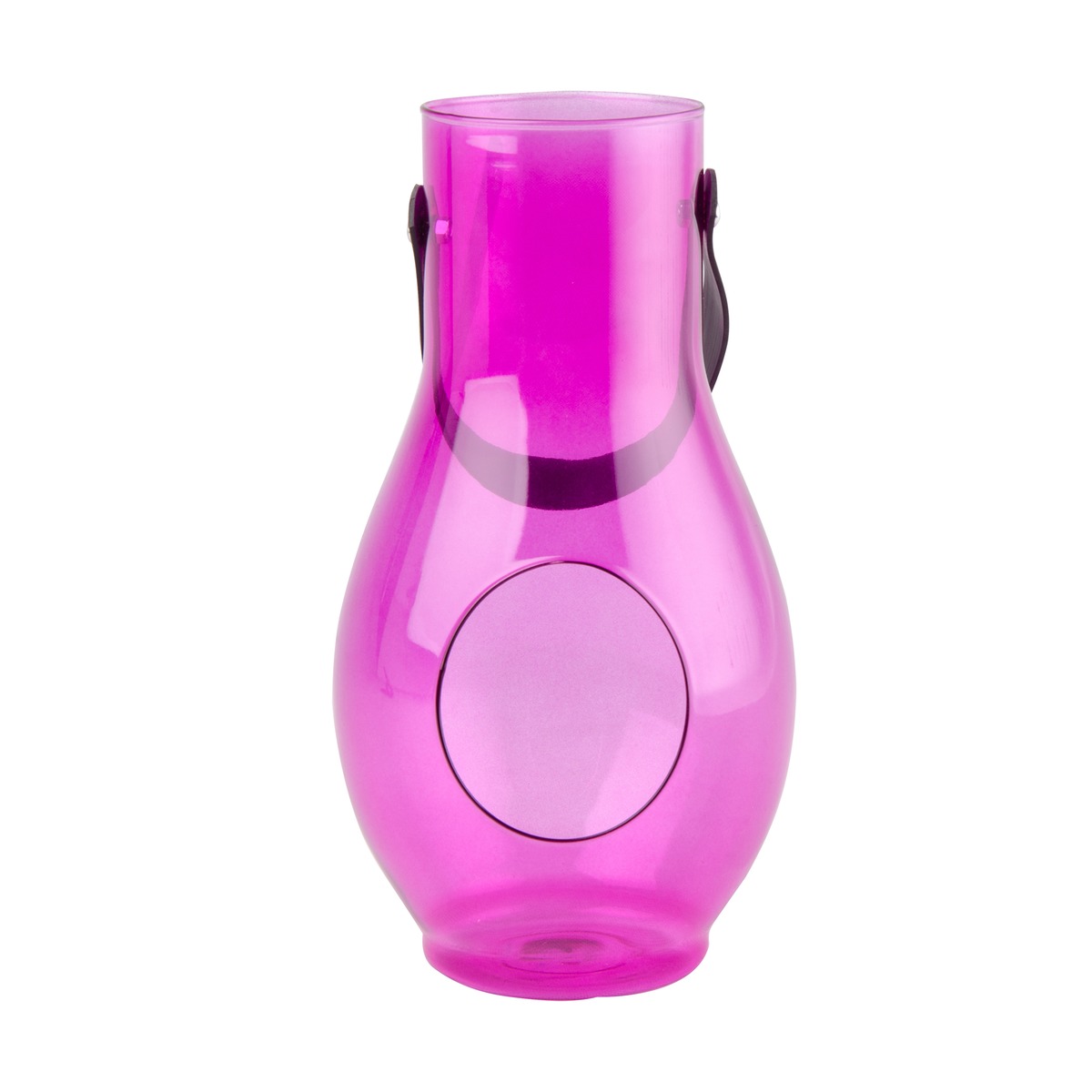 Lanterne photophore - 14,5 x H 28 cm - rose fushia Lanterne photophore - 14,5 x H 28 cm - rose fushia