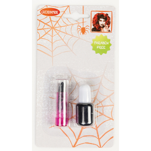 Vernis Rouge à Lèvres Noir Accessoires Costumes