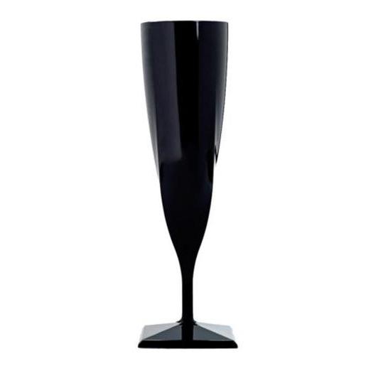 Lot De 4 Flutes A Champagne Noir Gobelet Plastique La Foir