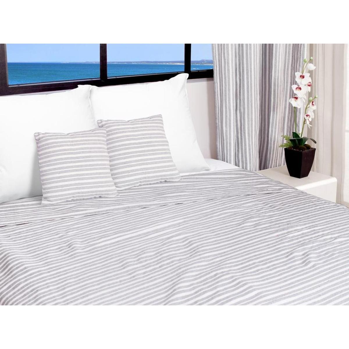 Jeté de lit - 220 x 240 cm - Cotonade gris clair Jeté de lit - 220 x 240 cm - Cotonade gris clair