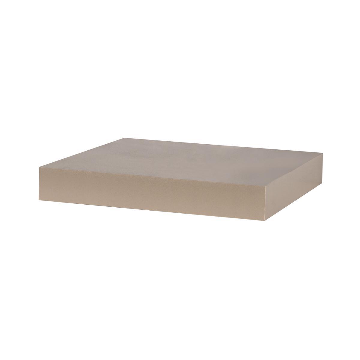 Etagère carrée - 23,5 x 23,5 x H 3,4 cm - Marron taupe Etagère carrée - 23,5 x 23,5 x H 3,4 cm - Marron taupe