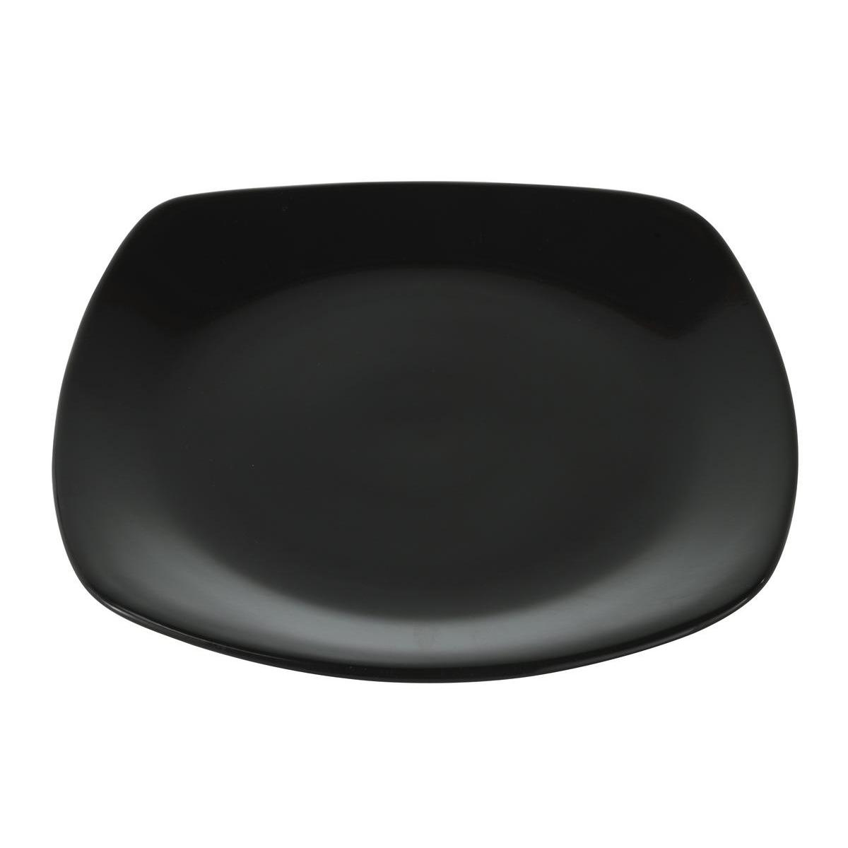 Assiette plate - Grès - 20 x 20 cm - Noir Assiette plate - Grès - 20 x 20 cm - Noir
