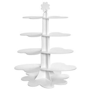 présentoir pour verrines - Plastique - H 75 cm - Blanc