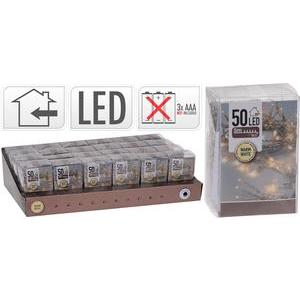 Guirlande 50 LED - L 490 cm - Blanc chaud